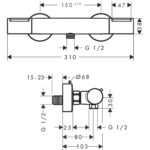 Термостат для душа hansgrohe Ecostat Element 13346000 хром-фото2