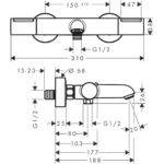 Термостат для ванны hansgrohe Ecostat Element 13347670 матовый черный-фото2