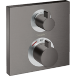 Ecostat Square Смеситель для душа с двумя рукоятками 2 функции шлифованный черный хром 15714340-фото1