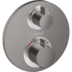 Ecostat S Смеситель для душа с двумя рукоятками 2 функции шлифованный черный хром 15758340-фото1