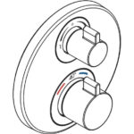 Ecostat S Смеситель для душа с двумя рукоятками 2 функции Матовый белый 15758700-фото4