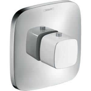 Внешняя часть термостата для ванны hansgrohe PuraVida HighFlow скрытого монтажа 15772400 белый_хром-фото2