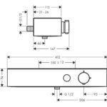 ShowerTablet Select Смеситель для душа 1 функция Матовый черный 24360670-фото2
