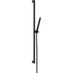 Душевой гарнитур hansgrohe Pulsify S 100 1jet EcoSmart со штангой 90 см 24383670 матовый черный-фото1