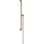 Душевая штанга hansgrohe Unica S Puro 650 мм со слайдером и шлангом Isiflex 1600 мм 24402140 шлифованная бронза-фото1