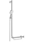 Душевой гарнитур hansgrohe Raindance Select S 120 3jet со штангой 110 см левосторонний 26324400 белый_хром-фото1