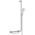 Душевой гарнитур hansgrohe Raindance Select S 120 3jet со штангой 110 см правосторонний 26326400 белый_хром-фото2