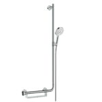 Душевой гарнитур hansgrohe Raindance Select S 120 3jet со штангой 110 см правосторонний 26326400 белый_хром-фото1