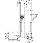 Душевой гарнитур hansgrohe Raindance Select S 120 3jet со штангой 110 см правосторонний 26326400 белый_хром-фото3