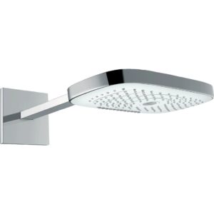 Верхний душ hansgrohe Raindance Select E 300 3jet с настенным кронштейном скрытого монтажа 26468400 белый_хром-фото2