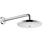 Верхний душ hansgrohe Raindance Select S 240 2jet EcoSmart с настенным кронштейном 26470400 белый_хром-фото1