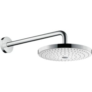 Верхний душ hansgrohe Raindance Select S 240 2jet EcoSmart с настенным кронштейном 26470400 белый_хром-фото1