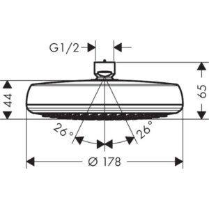 Верхний душ hansgrohe Crometta 160 1jet 26577400 белый_хром-фото2