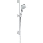 Душевой гарнитур hansgrohe Crometta 100 1jet со штангой 65 см 26652400 белый_хром-фото1
