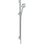 Душевой гарнитур hansgrohe Crometta 100 3jet Multi со штангой 90 см 26656400 белый_хром-фото1