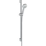 Душевой гарнитур hansgrohe Crometta 100 1jet со штангой 90 см 26658400 белый_хром-фото2