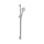 Душевой гарнитур hansgrohe Crometta 100 1jet со штангой 90 см 26658400 белый_хром-фото1