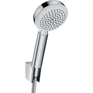 Душевой набор hansgrohe Crometta 100 1jet с держателем и шлангом 125 см 26664400 белый_хром-фото1