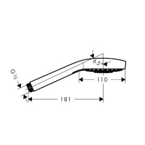 Ручной душ hansgrohe Croma E 110 1jet EcoSmart 26815140 шлифованная бронза-фото2