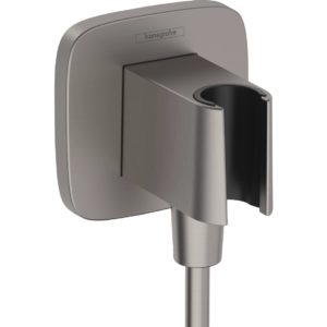 Шланговое подключение hansgrohe FixFit Porter Q с держателем для душа 26887340 шлифованный черный хром-фото1