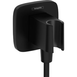 Шланговое подключение hansgrohe FixFit Porter Q с держателем для душа 26887670 матовый черный-фото1