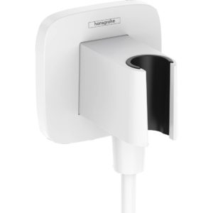 Шланговое подключение hansgrohe FixFit Porter Q с держателем для душа 26887700 матовый белый-фото1