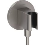 Шланговое подключение hansgrohe FixFit Porter S с держателем для душа 26888340 шлифованный черный хром-фото1