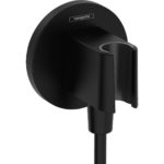 Шланговое подключение hansgrohe FixFit Porter S с держателем для душа 26888670 матовый черный-фото1
