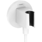 Шланговое подключение hansgrohe FixFit Porter S с держателем для душа 26888700 матовый белый-фото1