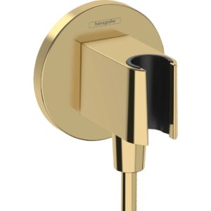 Шланговое подключение hansgrohe FixFit Porter S с держателем для душа 26888990 полированное золото-фото1