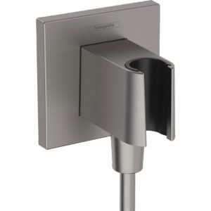 Шланговое подключение hansgrohe FixFit Porter E с держателем для душа 26889340 шлифованный черный хром-фото1