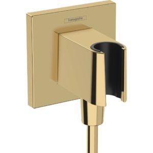 Шланговое подключение hansgrohe FixFit Porter E с держателем для душа 26889990 полированное золото-фото1