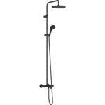 Душевая система hansgrohe Vernis Blend 240 1jet с термостатом для ванны 26899670 матовый черный-фото1