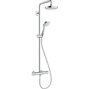 Душевая система hansgrohe Croma Select S 180 2jet EcoSmart с термостатом 27254400 белый_хром-фото1