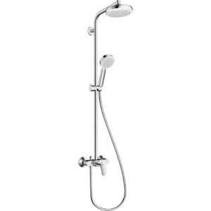 Душевая система hansgrohe Crometta 160 1jet со смесителем для душа 27266400 белый_хром-фото1