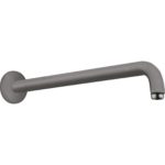 Душевой кронштейн hansgrohe настенный 389 мм 27413340 шлифованный черный хром-фото1