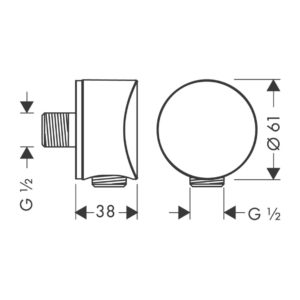 Шланговое подключение hansgrohe FixFit S с клапаном обратного тока 27456000 хром-фото2