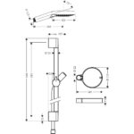 Raindance Select S Душевой набор 120 3jet PowderRain со штангой 65 см и мыльницей 27944000-фото3