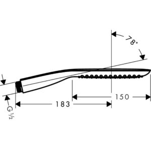 Ручной душ hansgrohe PuraVida 120 1jet 28558000 хром-фото3
