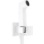 Гигиенический душ hansgrohe 1jet E с запорным вентилем держателем и шлангом 125 см для холодной воды 29231700 матовый белый-фото1