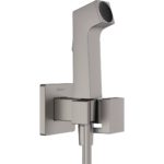 Гигиенический душ hansgrohe 1jet E со смесителем держателем и шлангом 125 см 29233340 шлифованный черный хром-фото1