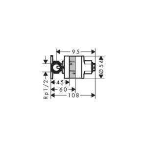 Встраиваемая часть гигиенического душа hansgrohe 29235180-фото2