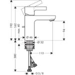 Смеситель для раковины hansgrohe Metris S LowFlow со сливным гарнитуром 31063000 хром-фото2