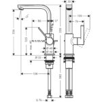 Смеситель для раковины hansgrohe Metris S 230 с поворотным изливом 31159000 хром-фото2