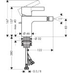 Смеситель для биде hansgrohe Metris S 31261000 хром-фото1