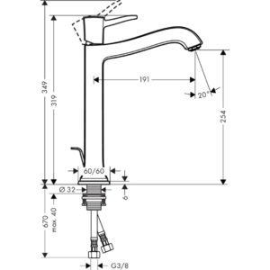 Смеситель для раковины hansgrohe Metropol Classic 260 31303000 хром-фото2