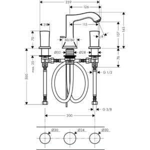 Смеситель для раковины hansgrohe Metropol Classic 110 31304000 хром-фото2