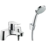 Смеситель для ванны hansgrohe Metris с душевым гарнитуром 31422000 хром-фото1