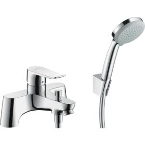 Смеситель для ванны hansgrohe Metris с душевым гарнитуром 31422000 хром-фото1