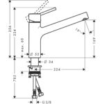 Смеситель для кухонной мойки hansgrohe Talis M52 170 32851000 хром-фото2